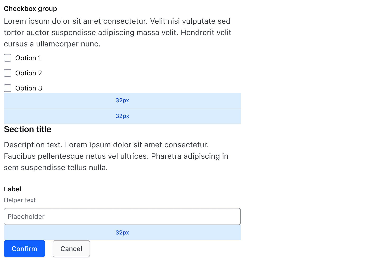 Separator used to add extra visual differentiation between two Sections